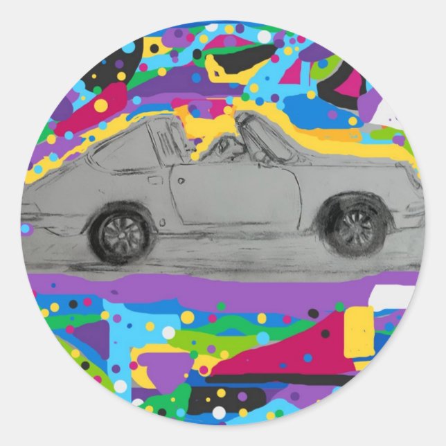 Stickers Runt Klistermärke (Framsida)