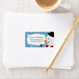 Stickers snögubbe Adress Adressetikett