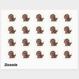 Stickers Triceratops - Kammli Friends Collection Runt Klistermärke