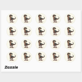 Stickers Velociraptor - Kammli Friends Collection Runt Klistermärke