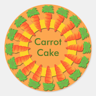 Stickers with Carrot Gräns Runt Klistermärke