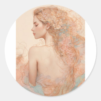 StickerWhimsy i Bloom" Runt Klistermärke