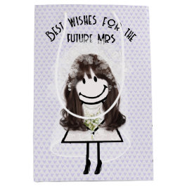 Stickfigur Brud Med Brudbukett