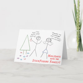 StickFigure familjhelgdag Helgkort