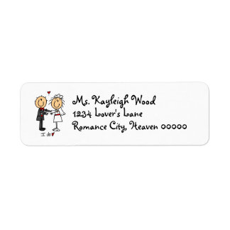 Sticklist Bride & Groom Returadress Etikett