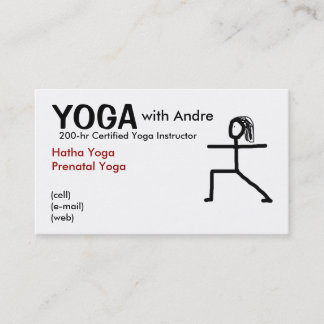 stickman3 YOGA, med Andre, intygade YogaIns… Visitkort