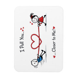 Stickman Dragkamp om Kärlek Magnet
