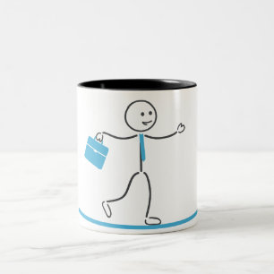 Stickman Employee Walking Design Mugg