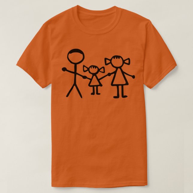 Stickman-familjen T Shirt (Design framsida)