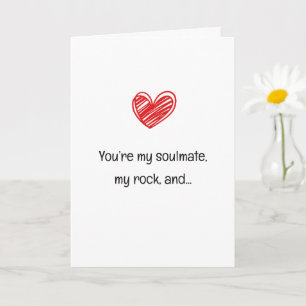 Stickman Funny Modern Spider Joke Valentines day Kort