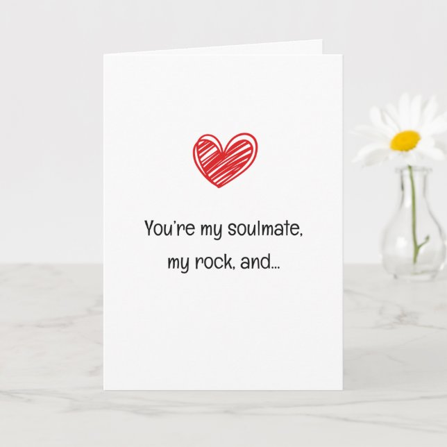 Stickman Funny Modern Spider Joke Valentines day Kort (Liten växt)