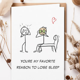 Stickman Humor Citote Falise Funny Valentines day Kort