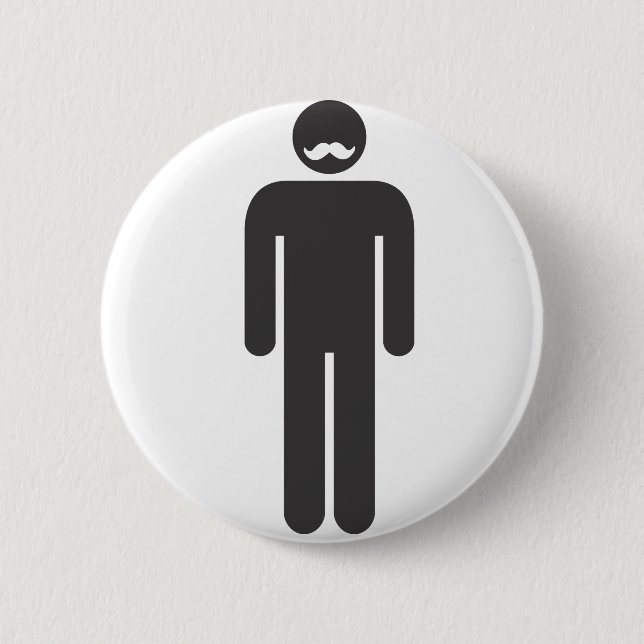 Stickman Moustache Knapp (Framsida)