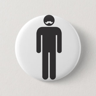 Stickman Moustache Knapp