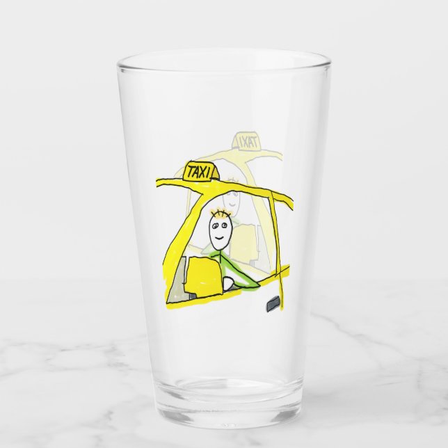 Stickman taxichaufför glaskopp (Framsida)