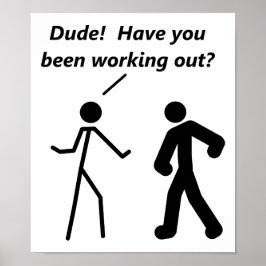 Stickman Workout Funny Poster