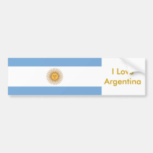 Stickmärke med Flagga Argentina Bildekal