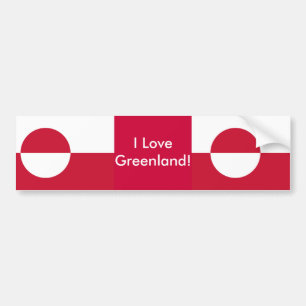 Stickmärke med Grönlands Flagga Bildekal