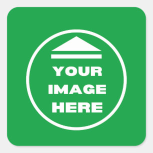 Stickmärken - Personlig - Lägg till bild / text Fyrkantigt Klistermärke