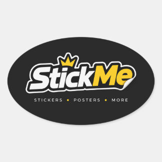 StickMe – Premium Logodesign för dekaler Ovalt Klistermärke