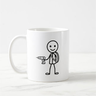 Stickmen At Work - Elektriker Kaffemugg