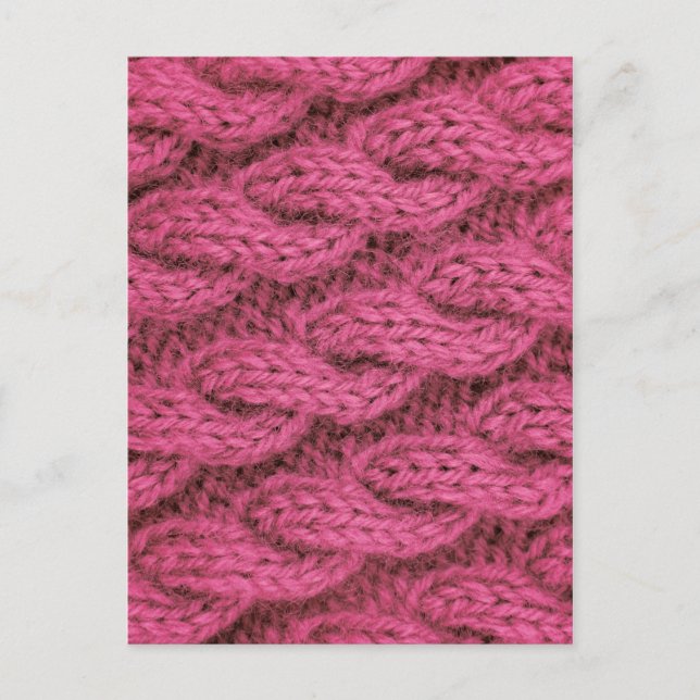 stickning av rosa-kabel vykort (Framsida)