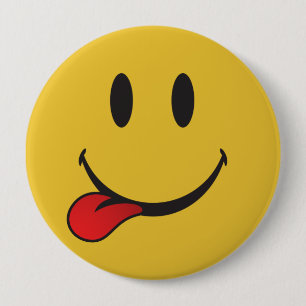 Stickning av tunga-emoji knapp