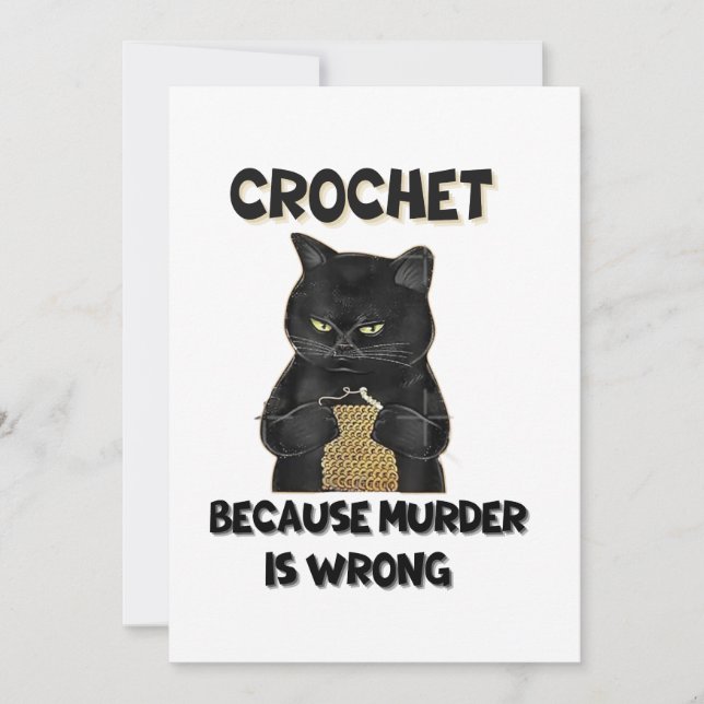 stickning eftersom mord är fel inbjudningar (Framsida)