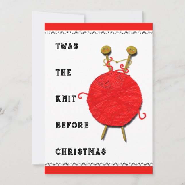 Stickning Jul Kort (Framsida)