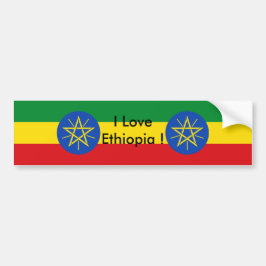Stickning med Etiopiens Flagga Bildekal