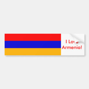 Stickning med Flagga Armenien Bildekal