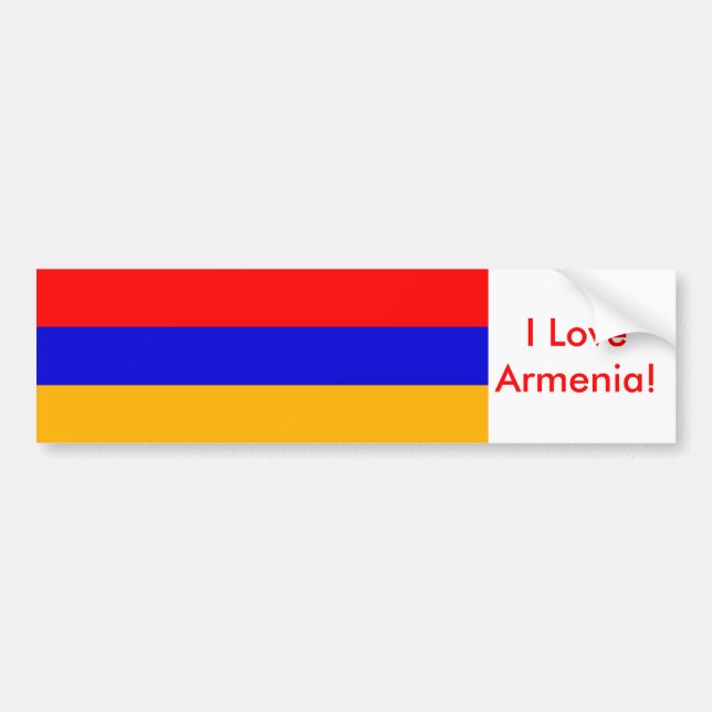 Stickning med Flagga Armenien Bildekal (Framsidan)