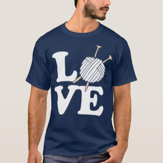 stickning och virke av kärlek t shirt