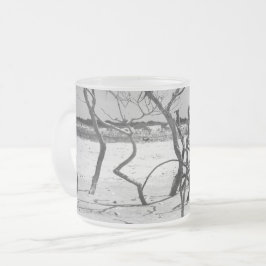 Stickning ut frostad glasmugg