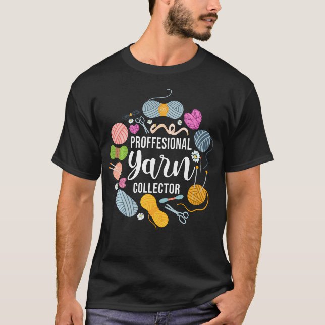 Stickning Virkare Professionell Garn T Shirt (Framsida)