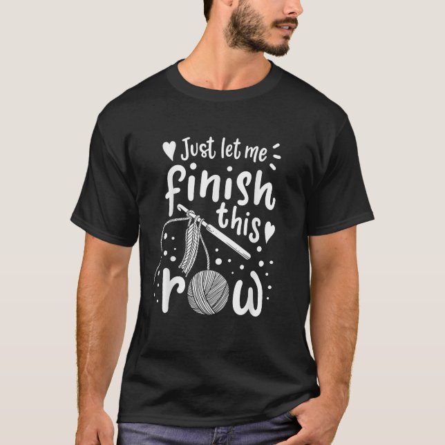 Stickning Virkning Garn Roligt T Shirt (Framsida)