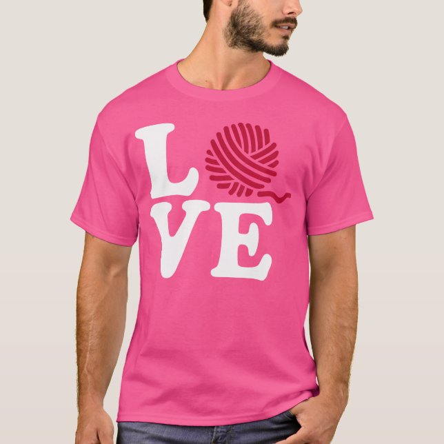 Stickningskärlek T Shirt (Framsida)