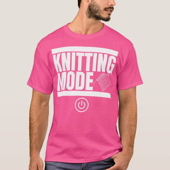 Stickningsläge På Rolig Stickning T Shirt (Framsida)