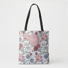 Stickningsprojektväska & Totebag Tygkasse