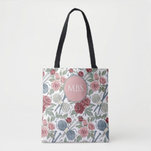 Stickningsprojektväska & Totebag Tygkasse