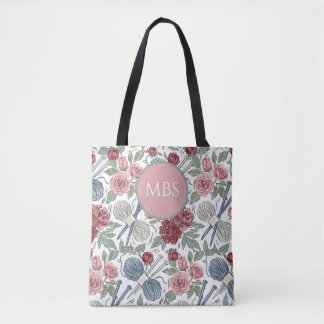 Stickningsprojektväska & Totebag Tygkasse