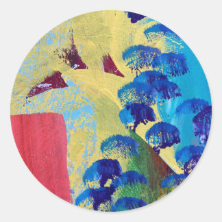 Stickrar och Sälar i ett annat världsmönster Runt Klistermärke