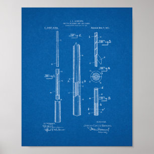 Stickreplik för biljard och det lika lekpatent - poster