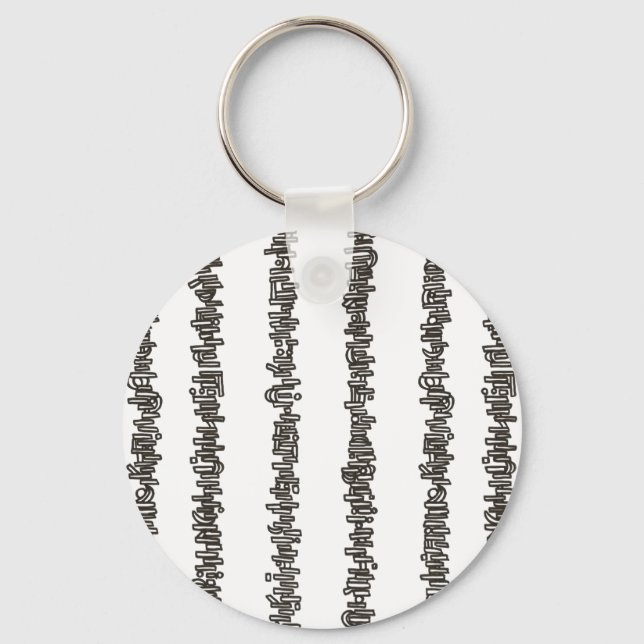 Sticks And Stones-Black And White Modern  Nyckelring (Framsida)