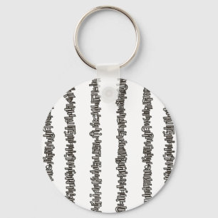 Sticks And Stones-Svart Och Vitt Modern  Nyckelring