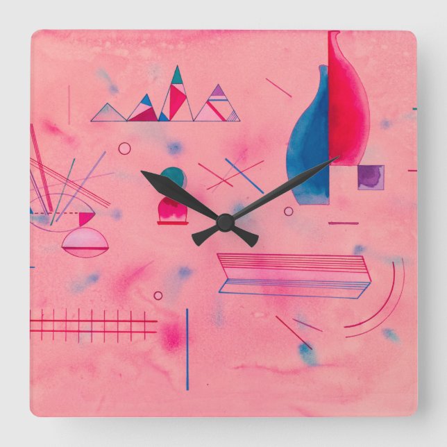 Sticks, Ro, 1933 av Wassily Kandinsky Fyrkantig Klocka (Framsida)