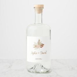Sticky Labels Bröllop Bohemian Spritflaskor Etikett