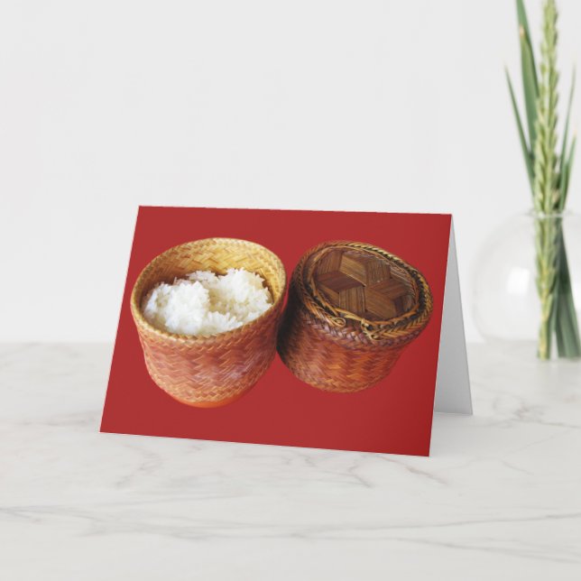 Sticky Ris [Khao Niao] Thai Lao Food Kort (Framsida)