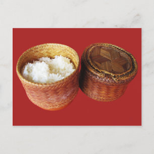 Sticky Ris [Khao Niao] Thai Lao Food Vykort