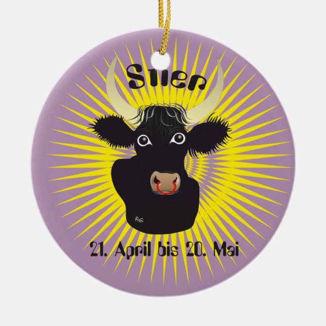 Stier 21. April bis 20. Mai Ornament (Framsidan)